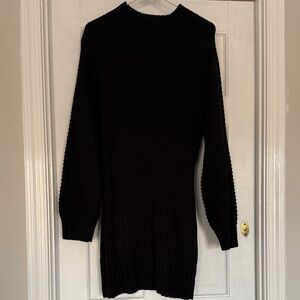 Black Knit Sweater Dress